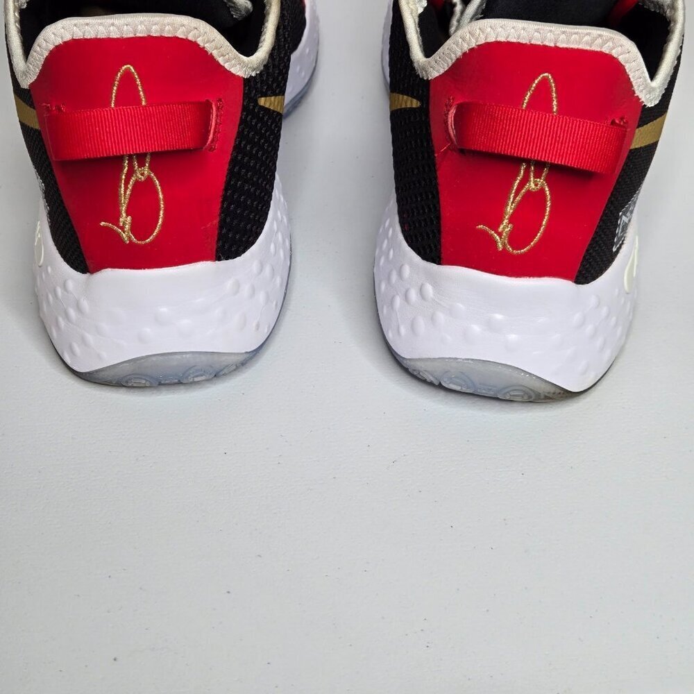 Nike Air PG 4 Red Black White Gold Swoosh Zip Front Mens Sz 14 - CQ7339-991 - Picture 7 of 10